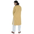 thumbnail image 5 of Atasi Designer Solid Kurta For Menâ€™s Mandarin Collar Cotton Ethnic Long Wear, 5 of 7