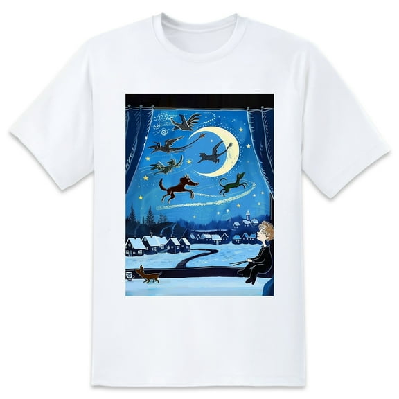 Basic Oversize Tees For WomenMoon Loose Boyfriend Shirts Casual Blouse round neck