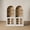 White, variant on CHIC HOUSE 76.5" Arched Storage Cabinets Set of 2 with Hutch, Kitchen Pantry Cabinets with Acrylic Doors & Shelves, Arch Bookcase for Home Office, Living Room, White