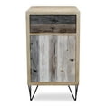 thumbnail image 2 of Contemporary Home Living 32" Brown and Beige Distressed Finish Plank Table, 2 of 6