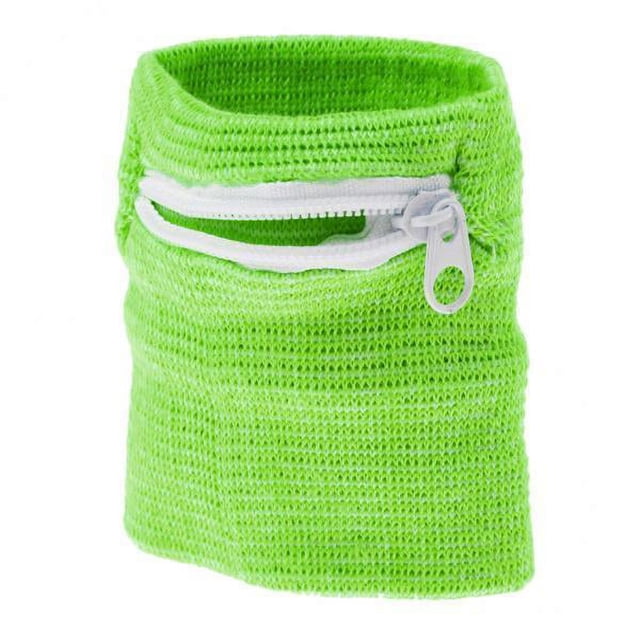 Almencla 3-Lot de 6 Bracelet de Sport Extérieur avec Poche Zippée Vert 5 Pcs