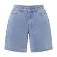 thumbnail image 2 of BTDECLAR Jean Bermuda Shorts for Women High Waisted Casual Long Jean Shorts Trendy Vintage Stretchy Denim Jorts with Pockets, 2 of 4