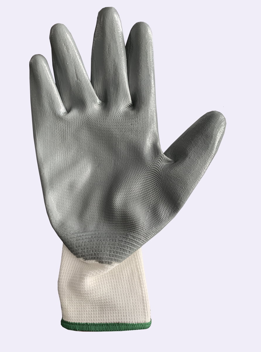 CD9400-M-12PK, Nitrile Coated Gloves, Smooth Finish, 12 Pair Value Pack