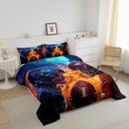 thumbnail image 3 of American Football Comforter Set Sports Bedding Sets for Boys Teen Rugby Game Bedding Comforter Sets for Girls Football Lover Down Comforter American Football Game Quilt Set Full Size, 3 of 7