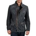 thumbnail image 4 of DPTALR Men's British Style Solid Color Warm Zipper Jacket,Dark Gray, XXL, 4 of 7