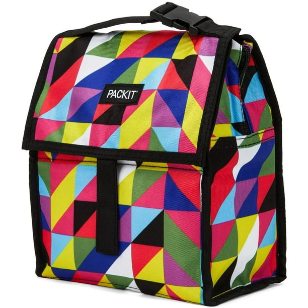 PackIt 33808 Freezable Lunch Bag with Zip Closure, Paradise Graphix