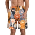 thumbnail image 1 of Balery Cute Cat Paw Traje de Baño Estilo Hawaiano para Hombre, Shorts de Secado Rápido con Bolsillos-X-Large, 1 of 6