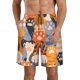 thumbnail image 1 of Balery Cute Cat Paw Traje de Baño Estilo Hawaiano para Hombre, Shorts de Secado Rápido con Bolsillos-X-Large, 1 of 6