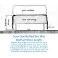 thumbnail image 3 of College Dorm Dust Ruffled Bed Skirt-Extra Long Extended Dorm Room Bed Skirt |100% Egyptian Cotton, 400-Thread Count| 42-Inch Drop| Extra Long Dorm Room Bed Skirt - [Hot Pink, Twin XL/42 Drop], 3 of 6