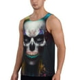 thumbnail image 2 of Salouo Modern Abstract Colorful Skull C for Men's Tank Tops,Sleeveless Muscle Shirts for Men Quick Dry Workout Tank Top Gym Muscle Tee Fitness Bodybuilding Sleeveless T Shirt-X-Large, 2 of 7