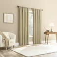 thumbnail image 5 of Sun Zero Bronte Floral Jacquard 100% Blackout Rod Pocket Curtain Panel, 50"W X 84"L, Taupe, 5 of 8