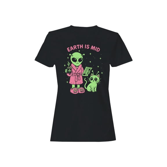 Alien Morning Routine Humor Design Women's T-shirt