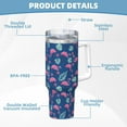 thumbnail image 5 of KLL Plants And Flamingos Print 40oz Stainless Steel Insulated Car Cup Coffee Mug with Spillproof Lid - Keep Your Drink Hot or Cold on the Go, 5 of 8