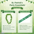 thumbnail image 4 of PMU 4 Pcs St. Patrick’s Day Party Costume Accessory Bundle, Green Plastic Top Hat, Glitter Shamrock Sunglasses, Shamrock Lei and Green Satin Sash, 4 of 8