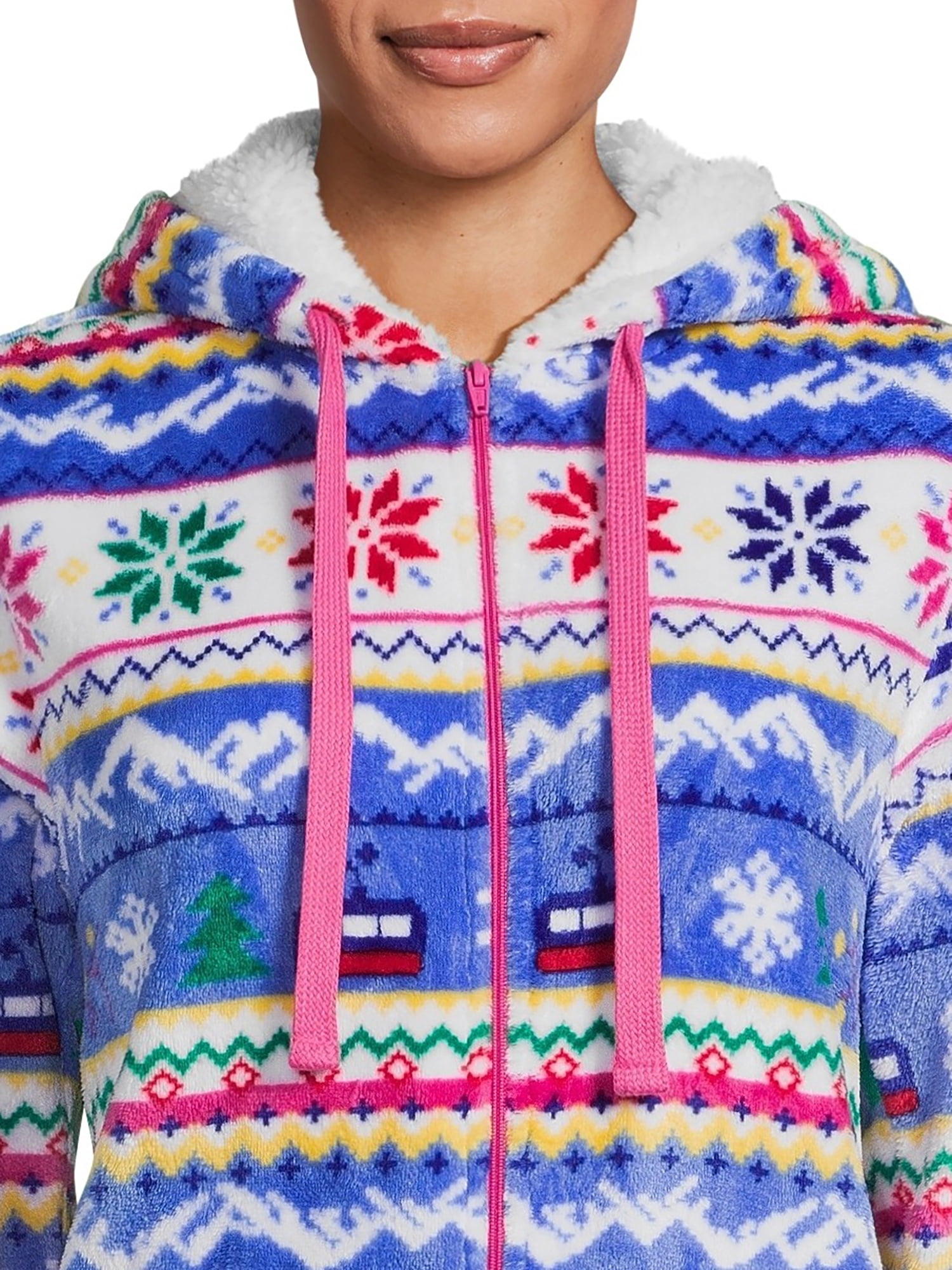 Holiday Time Women’s Print Union Suit, Sizes XS-3X