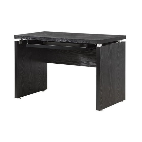 Bowery Hill Full Extension Computer Desk In Black Oak