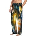 thumbnail image 2 of Fotbe Men'S Space Planetclassic Pajama Pants With Elastic Waist And Drawstring Pockets，Pajama Pants Mens Lounge Pants Super Soft, 2 of 9
