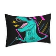 thumbnail image 2 of Bingfone Rex Dinosaur With Sunglasses Standard Size Pillowcase, Long Staple Pure Cotton Envelope Closure Pillow Cover,14"X20", 2 of 9