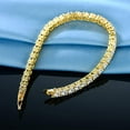 thumbnail image 5 of Gold Bracelets for Men and Women 18K Yellow Gold Plated 4.0 Round Cubic Zirconia Classic Tennis Bracelet Size 6-9 Inch, 5 of 7