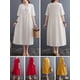 thumbnail image 4 of Vestido, Vestido suelto de mujer con bolsillos Manga corta Vestido informal de vacaciones Tomshoo Blanco/XX-grande, 4 of 7
