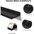thumbnail image 6 of 48 Inch Long Floating Shelves Wall Mounted Set of 2, Large Wood Wall Shelves for Storage, Rustic Hanging Shelves for Display,Bedroom Living Room Bathroom Kitchen Office Black, 6 of 6