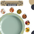 thumbnail image 5 of Exquisite Victorian Disposable Plastic Dinner Plates, 80 Pieces, 10.25 in and 7.5 in, 5 of 11