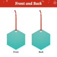 thumbnail image 2 of KLL Turquoise Glitter Pattern Acrylic Christmas Ornaments,1 PCS Xmas Tree Decor with Ribbon 3" Christmas Décor Christmas Pendant for Hanging on Tree & Party Favors-Hexagon, 2 of 7