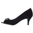 thumbnail image 4 of Womens KS35 Maralyn Jeweled Peep-Toe Heels - Black, 4 of 6