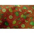 thumbnail image 4 of oneOone Cotton Silk Rust Brown Fabric Lemon Vegetable Craft Projects Decor Fabric Printed By The Yard 42 Inch Wide, 4 of 4