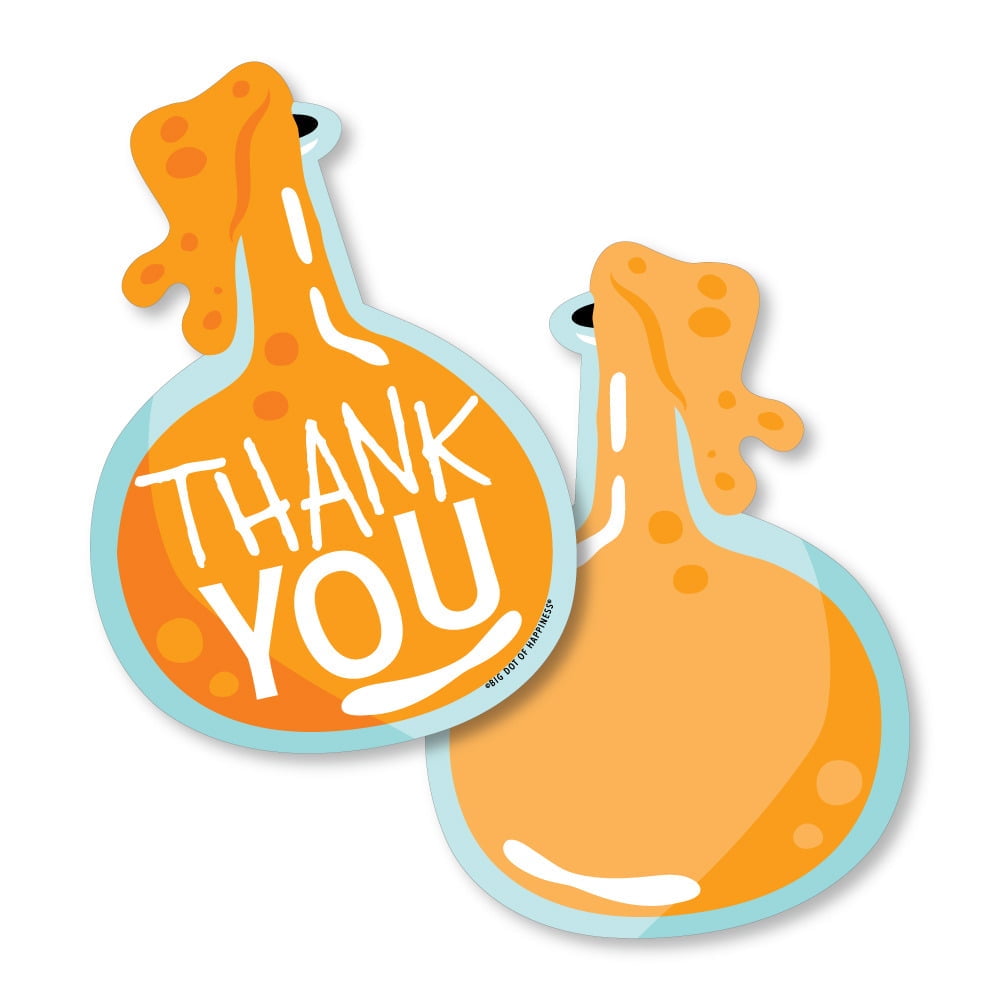 Scientist Lab Shaped Thank You Cards Mad Science Baby Shower or