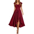 thumbnail image 6 of Western Dress for Women Gothic Halloween Dresses Sleeveless Lace Up Dress Sexy Cowgirl Dresses with Irregular Hem Red L, 6 of 6