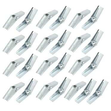 Unique Bargains M4 Dia Female Thread Spring Loaded Hollow Wall Toggle Wing Nut 25Pcs