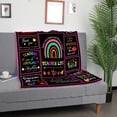 thumbnail image 4 of KAAYEE Teacher Appreciation Gifts Blanket-Teacher Gifts for Women Men-Teacher's Day Gifts-Teacher Graduation Birthday Back to School Gifts Throw Blankets,Black,60"x50", 4 of 7