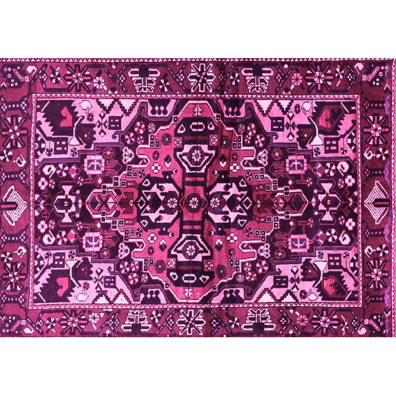 Ahgly Company Indoor Rectangle Persian Pink Traditional Area Rugs, 2' x 5'