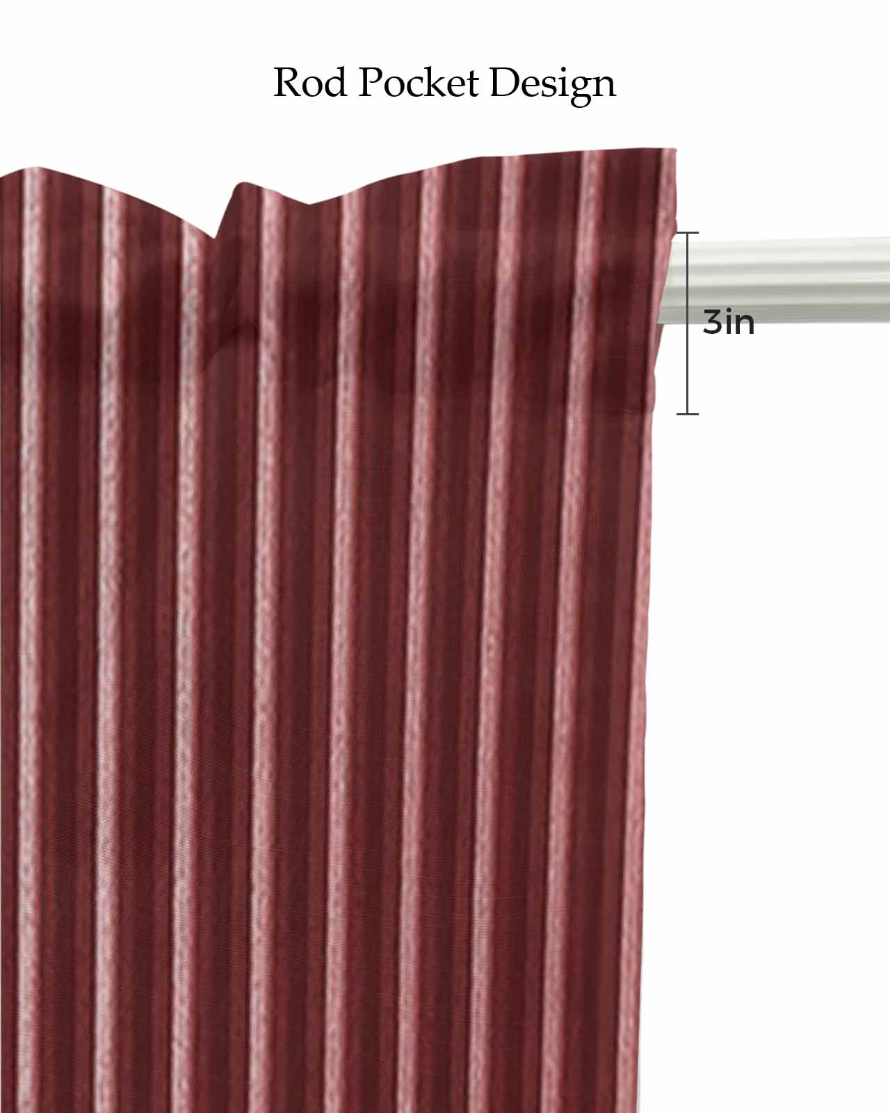 Red Striped Linen Curtain Valance for Bedroom/Bathroom/Kitchen/Office/Living/Dining Room Window,Modern Abstract Art Aesthetics Rod Pocket Topper Decorative Cafe Drapes Panel 54"x18"