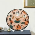 thumbnail image 4 of Yayeee Wall Clock Battery Operated 9.5" Silent Non-Ticking for Living Room, Pink Fall Coffee, 4 of 8