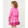 thumbnail image 3 of Satmonnus G'i'rls Pink Halloween Costume Dress, Heart Printed Costume Dress Fancy Dress Up Princess Jacket and Dress Cosplay Outfit Halloween Party for 4-12 Y, 3 of 7