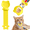 Yellow, variant on Chef Kitty Lickable Cat Treat Spoon, Squeeze Feeder for Wet Food, Puree & Tube Treats, Mess-Free Cat Feeder, Blue