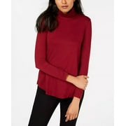 JM Collection Women's Petite Turtleneck Top Wine Size Petite Medium
