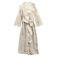 thumbnail image 5 of Women's Satin Silk Kimono Robe Floral Lace Long Sleeves Dressing Gown Bathrobe Bride Long Robes Nightwear, 5 of 5