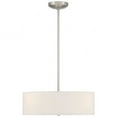 thumbnail image 3 of 64065LEDDLP-BS/WH Access Lighting Mid Town - 78W 3 LED Pendant In Transitional Style-5.5 Inches Tall and 18 Inches Wide-Brushed Steel Finish, 3 of 8