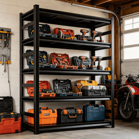 72"Hx36"W Metal Garage Storage Shelves with Fence,16"D Steel Shelving 3000lbs Heavy Duty Adjustable Industrial Racks for Warehouse,Basement,Pantry,Kitchen,Study,Garden,Shoe,Plant