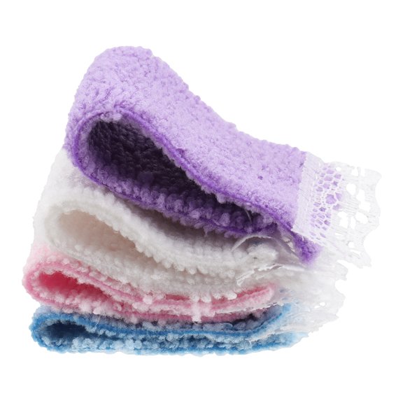 MasteelfCA 4Pcs Mini Towels Mini Bath Towel Adorns Mini House Accessories (Random Color)