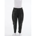 thumbnail image 3 of YEAHDOR Kids Boys Casual Radish Pants Sparkle Sequins Hip Hop Jazz Dance Pants, 3 of 7