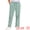 Green, variant on DARING DIVA Men's Beach Pants Drawstring Waist Breathable Summer Linen Pants 28 White