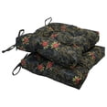 thumbnail image 2 of Blazing Needles 916X16SQ-T-2CH-ID-019 16 in. Indoor Square Tufted Chair Cushions, Midnight Rosebud - Set of 2, 2 of 2