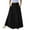 Black, variant on Women's Spring And Summer Casual Loose Solid Color A Line High Waist Skirt With Pocket Buttons Long Skirt with Slit Cute Skirts Two Piece Skirt Set Sheer Skirt Girls Christmas Skirt Pleated Skirt Full