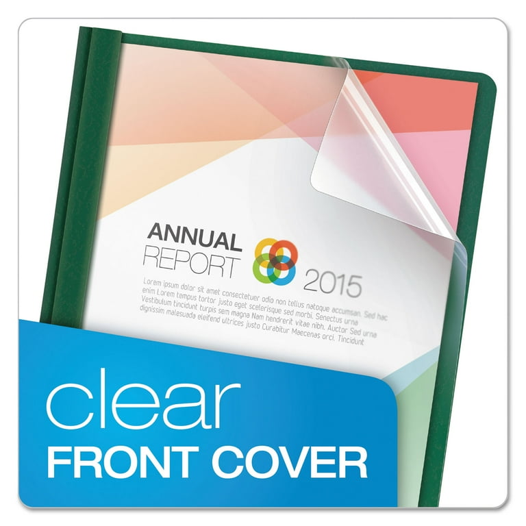 Clear Front Report Cover, Three-Prong Fastener, 0.5 Clear Front Report Cover, Three-Prong Fastener, 0.5