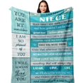 thumbnail image 1 of LHSHID Niece Gifts from Auntie/Uncle Gifts for Niece from Aunt/Uncle Graduation Gifts for Niece Best Niece Birthday Gifts for Niece from Aunt Niece Gifts Ideas to My Niece Blanket 50"x60", 1 of 7