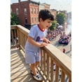 thumbnail image 5 of BemeyourBBs Toddler Baby Boy Girl 4th of July Outfit Patriotic Independent Day Summer Clothes Fourth of July Popsicle Embroidery Waffled Striped Short Sleeve T Shirt Tops and Pockets Shorts 2Pcs Set, 5 of 9